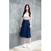 ราคา กระโปรงยีนส์ย้วยยาว ทรงสวยเก๋ ใส่สบาย พริ้วๆ ผ้าไม่ยืด (20641903835)
