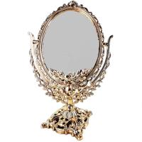 ราคา European style vintage makeup mirror oval table กระจกแต่งหน้า สไตล์ยุโรปวินเทจ กระจกแต่งหน้าตั้งโต๊ะ ทรงรี มีกระจก2ด้าน (20743943842)
