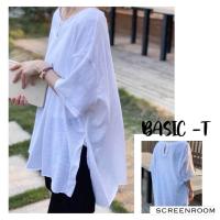 ราคา เสื้อยืดผ้าสลาฟ Basic Style เนื้อผ้านิ่ม ไม่บาง ทรง oversize สาวๆไซส์ไหนก็ใส่ได้ค่า น่ารักมาก แมทช์ได้หลายแนว สวยทุกสี ขนาด อก 55 ยาว 29 5 31 Bust 55 Length 29 5 31 (20273962433)