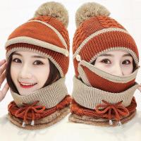 ราคา สินค้าพร้อมส่งจากไทย เซตหมวก ผ้าพันคอ ผ้าปิดจมูกไหมพรม บุขน กันหนาว หญิง (20871317652)