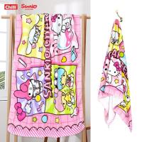 ราคา ผ้าขนหนู Sanrio ลิขสิทธิ์แท้ 24x48นิ้ว ไซส์ M ผ้าเช็ดตัว ผื่นใหญ่ ลายการ์ตูน HELLO KITTY MY MELODY LITTLE TWIN STARS (21161976177)
