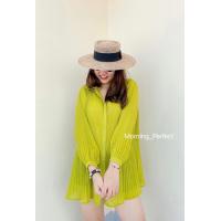 ราคา Mini dress เสื้ออัดพลีท เสื้ออัดพลีทแขนยาว ผ้าชีฟอง อัดพลีทชีฟอง อัดพลีทหลากสี คอปกพลีท (18170976067)