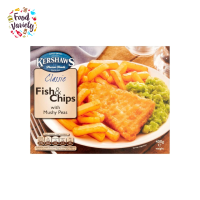 ราคา Kershaws Fish Chips 400g เคอร์ชอว์ส เนื้อปลาเนื้อขาวเคลือบด้วยแป้งกรอบพร้อมมันฝรั่งทอดและถั่วลันเตา 400 กรัม (21173079393)