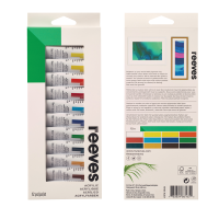 ราคา REEVES ชุดสีอะคริลิค ชุดสีน้ำ รีฟส์ 12 สี Watercolour Acrylic Colour Set 12 ml ไร้สารพิษ คุณภาพสูง (20568710845)