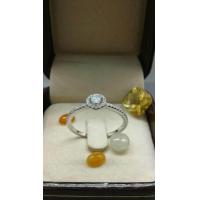 ราคา แหวนเงินแท้925 เพชรล้อม เคลือบทองคำขาว (509098125)