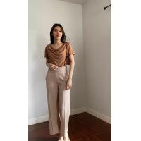 ราคา 410เสื้อคอถ่วง แขนสั้น ผ้าสลาฟ (21366127266)