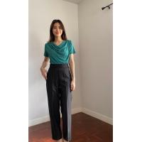 ราคา 410เสื้อคอถ่วง แขนสั้น ผ้าสลาฟ (21366127267)