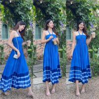 ราคา ชุดเดรสมัดย้อม เกาะอกบาหลี ผ้าสปัน ผ้านิ่ม ใส่สบาย พร้อมส่ง (20918293562)