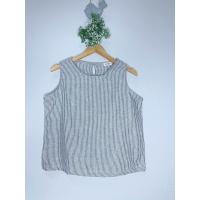 ราคา เสื้อแขนกุดผ้าลินินญี่ปุ่นลายทาง สีพาสเทล อก 40 ยาว 23 (20142590536)