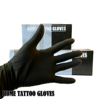 ราคา ถุงมือ ถุงมือยาง ถุงมือยางสีดำไม่มีแป้ง 100 HOME TATTTOO GLOVES (9203704367)
