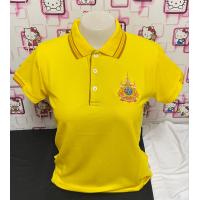 ราคา เสื้อโปโลสีเหลืองเข้มปักตราสัญลักษณ์ร 10 (21415745217)