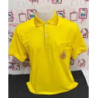 ราคา เสื้อโปโลสีเหลืองเข้มปักตราสัญลักษณ์ร 10 (21415745212)