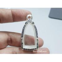 ราคา กรอบพระ ตลับเงินลงยาใส่พระรอด (10746939330)