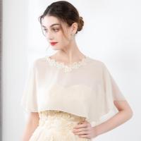 ราคา เสื้อคลุมไหล่ผ้าชีฟองชุดกระโปรงใส่ด้านนอกสำหรับฤดูร้อนชุดออกงานแบบยาวปานกลางเสื้อคลุมไม่มีแขนสั้นสีดำสีขาวสีแดงแชมเปญสไตล์เกาหลีไซส์ใหญ่ใส่ในชีวิตประจำวัน (16625762972)