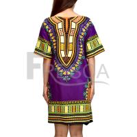 ราคา Fresca African Fishtail Mini Dress Bohemian Print in Cotton มินิเดรสหางปลาแอฟริกัน (21296446375)