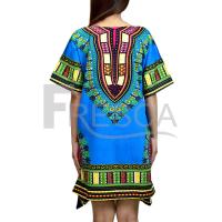 ราคา Fresca African Fishtail Mini Dress Bohemian Print in Cotton มินิเดรสหางปลาแอฟริกัน (21296446369)