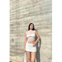 ราคา Anya top เสื้อแขนกุด ผ้าซีทรู ดีเทลปลายเฉียง (20126692906)