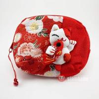 ราคา กระเป๋าสตางค์ ซิปM ถือเครื่องราง กระเป๋าผ้าญี่ปุ่น แถมฟรี กระพรวนแมวกวัก (1380874140)