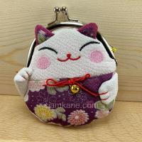 ราคา กระเป๋าสตางค์ กระเป๋าผ้าญี่ปุ่น แมวกวักเต็มตัว แถมฟรี กระพรวนแมวกวัก (2505372894)