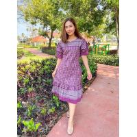 ราคา ชุดเดรส ลายไทย ผ้าฝ้ายหมักโคลน (14121849974)