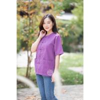ราคา เสื้อพื้นเมืองผ้าฝ้ายทรงม่อฮ่อมกระดุม5เม็ด (19615972692)