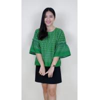ราคา พร้อมส่ง เสื้อผ้าฝ้าย เสื้อพื้นเมือง เสื้อผ้าฝ้ายลายขอ เสื้อแขนกระดิ่ง เสื้อคุณครู (17766993490)