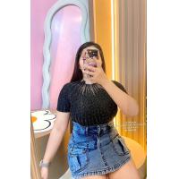 ราคา เสื้อไหมพรมเพชรอก 34 46 เสื้อสาวอวบ เสื้อครอปสาวอวบ (21411388525)