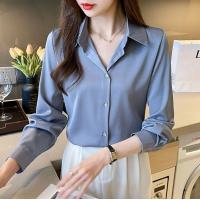 ราคา เสื้อโค้ท ผ้าซาติน สไตล์เกาหลี เสื้อแขนยาวคอปก (19517529141)