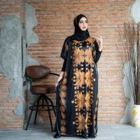 ราคา ชุดคลุมอบาย่า แขนทรงค้างคาวสีดำ ปักด้วยลูกไม้ลายทองหรูหราจัดเต็มทั้งตัว ต้องใส่เสื้อยืดด้านในหรือปลอกแขน IM06วาริสมุสลิม (19858795861)