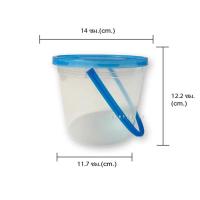 ราคา ถังน้ำพลาสติกใส กลม พร้อมฝาขนาด1300 มล ชุด 5 ใบ และ 10 ใบ ถังพลาสติก ถังน้ำแข็ง ถังใส่โค้ก ถังใส่น้ำดื่ม ถังพลาสติกมีหูหิ้ว (9846439329)