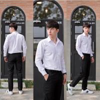 ราคา เสื้อนักศึกษาชายแขนยาว รอบอก36 56 มีสีขาวนวล ขาวสว่าง (21349229715)