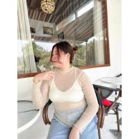 ราคา Glitter Top เสื้อกลิตเตอร์ซีทรูสาวอวบแขนยาว พร้อมส่ง 3 สี เนื้อผ้านิ่มยืดเยอะใส่สบายมาก (20566933067)