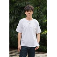 ราคา เสื้อพื้นเมืองผ้าฝ้ายสีขาวทั้ง4แบบ (21341255503)