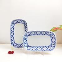 ราคา จานเซรามิค ลายคราม ขนาด 10 นิ้ว จานทรงเปล ลายไทย เนื้อเงางาม เข้าไมโครเวฟได้ (21285390288)