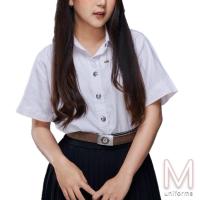 ราคา Maneenush เสื้อนักศึกษาทรงบอย แขนสามเหลี่ยม สีขาวนวล เสื้อนิสิต เสื้อนักศึกษาหญิง (3743228472)