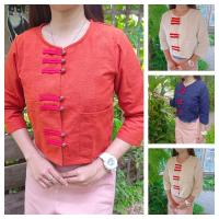 ราคา เสื้อพื้นเมืองคอกลม ทรงทันสมัย ผ้าชินมัยเชียงใหม่ (19105360422)