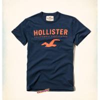 ราคา เสื้อยืดคอกลม เสื้อยืดใหม่ H70 Hollister t shirt cotton round neck fashion tee for men applique dark blue tshirt S 5XL (18453981348)