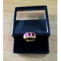 ราคา แหวนพลอย3เม็ดตัวเรือนทองเหลืองแท้ แหวนทองเหลืองแท้แบบเก่าๆประดับพลอย 3 เม็ด งานขัดเงา ไม่ชุบผิว ไม่ลอก ไม่คัน BR 01 (20288717929)