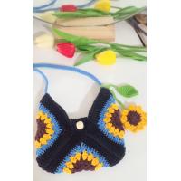 ราคา Crochet bag กระเป๋าสะพายพาดลำตัว ใส่่มือถือกระเป๋าสตางค์ของพกพาแบบมินิ น่ารักน่าใช้มากค่ะ งานถักเชือกฟอกลายดอกไม้ ดอกทานตะวัน มาใหม่ (21048335487)