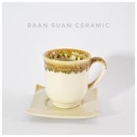 ราคา Baansuanceramic แก้วกาแฟ เซรามิค แก้วมัค ชุดกาแฟพร้อมจานรอง แก้วกาแฟเซรามิค เข้าไมโครเวฟได้ ขนาด8ออนซ์ ceramic (7882829852)