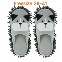 ราคา Tohome รองเท้าใส่ในบ้านน้องหมาเทา D155 slipper พื้อนรองเท้าเก็บฝุ่นได้ สามารถปัดฝุ่นดันฝุ่นได้ในตัว ยิ่งใช้ยิ่งสะอาด (19934201434)