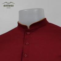 ราคา เสื้อคอจีน Micro Plus สีแดงเลือดหมู สีแดง สีแดงเข้ม (21363632743)