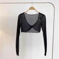 ราคา เสื้อครอปแขนยาว ซีทรู เซ็กซี่ พร้อมส่งจากไทย (19662451533)
