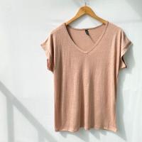 ราคา เสื้อยืดผ้าสลาฟคอวี อก 40 (19249594027)