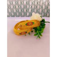 ราคา เครื่องประดับชุดไทย กำไลสีทองลงยางานสวยกำไลเพชรสีทอง เครื่องประดับไทย เครื่องประดับชดไทย ราคาขายคู่ (18286081617)