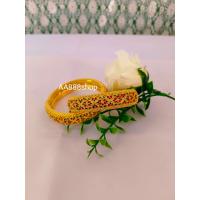 ราคา เครื่องประดับชุดไทย กำไลสีทองลงยางานสวยกำไลเพชรสีทอง เครื่องประดับไทย เครื่องประดับชดไทย ราคาขายคู่ (18286081621)