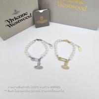 ราคา VIVIENNE WESTWOOD LUCRECE PEARL BRACELET กำไลข้อมือไข่มุก โลโก้ดาวเสาร์ ล้อมเพชร ภาพถ่ายงานจริง ความยาว 17 ซม เพิ่มได้ 3 ซม ราคา 169 ไม่มีอุปกรณ์ (21177446018)