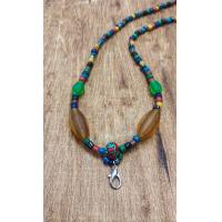 ราคา สร้อยคอลูกปัดหินโบราณ สร้อยคอหินหลากสี ยาว20 ยาว24 (12439886179)