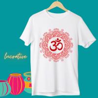 ราคา เสื้อยืดสัญญาลักษณ์โอม สีแดงลายอินเดีย เสื้อยืดสีขาว งานพิมพ์ภาพลงบนเสื้อ ติดทน เย็บอย่างดี นุ่ม ใส่สบาย (17010043025)
