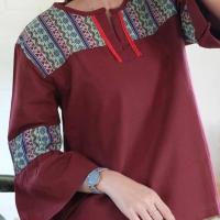 ราคา เสื้อผ้าฝ้ายแขนระบาย แต่งลายผ้าทอ เสื้อพื้นเมือง (8340088113)